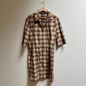 Philippe Adec Plaid Dress Size M/L